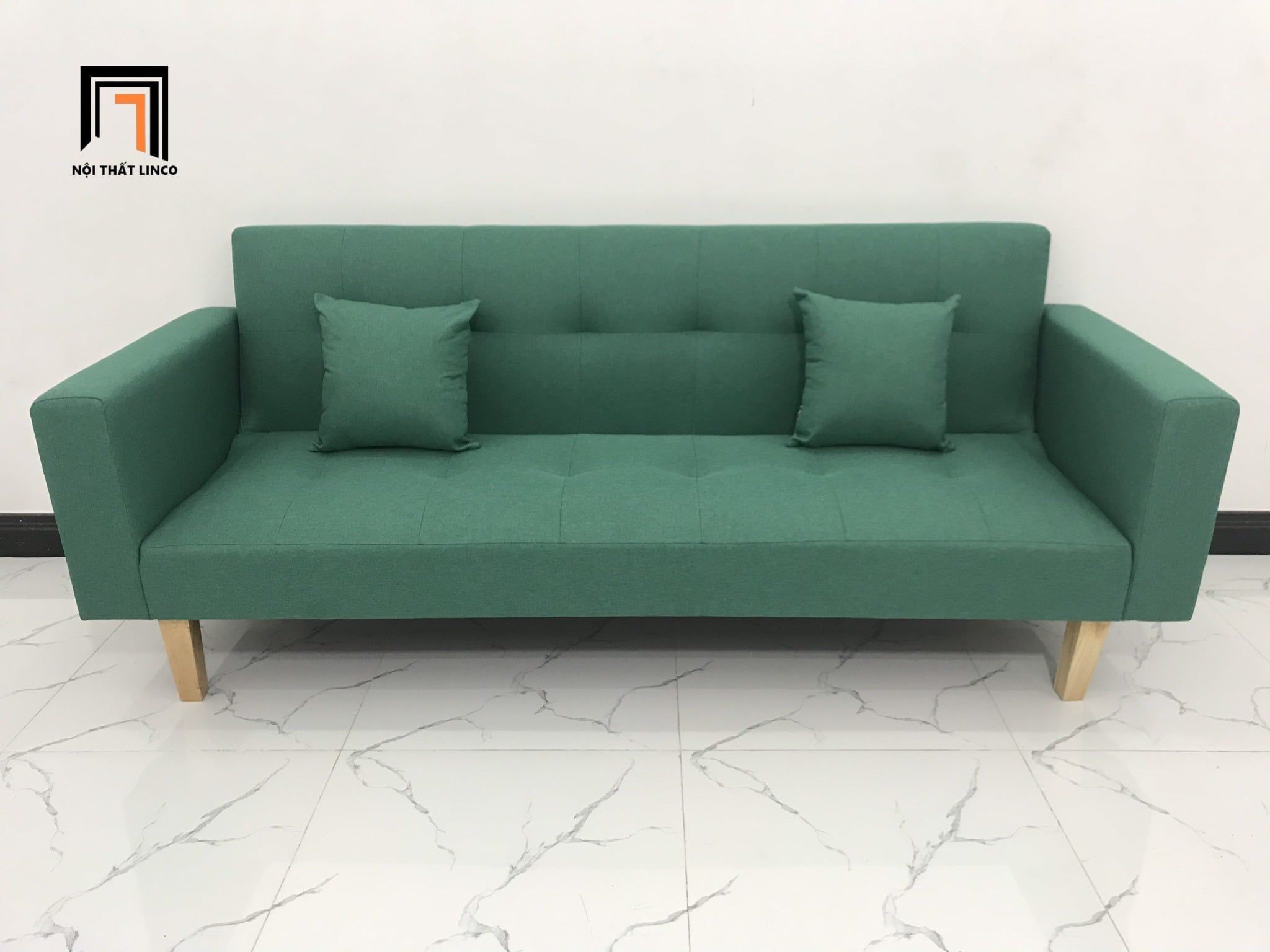  Bộ ghế sofa giường đa năng bật nằm GBL2 xanh ngọc lá cây dài 2m 
