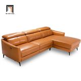  Bộ ghế sofa góc L da nâu GT236 Maddock 2m4 x 1m6 sang trọng 