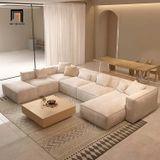  Set ghế sofa chữ U 3m25 UT2 Woka bọc vải nỉ đẹp 