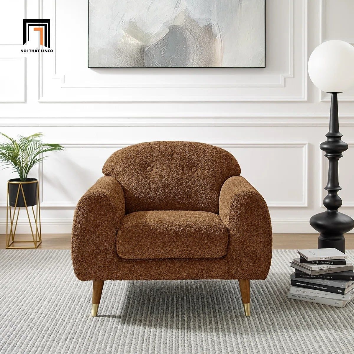  Ghế sofa đơn kiểu cong DT83 Elishah vải nỉ cho sảnh chờ 
