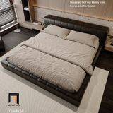  Giường ngủ hiện đại GN104 Beloei da công nghiệp xám đen 