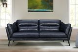  Ghế sofa băng xanh đen BHQ12 Franz da công nghiệp sang trọng 