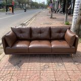  Ghế sofa băng da sang trọng 2m BT96 Foia màu nâu đậm 