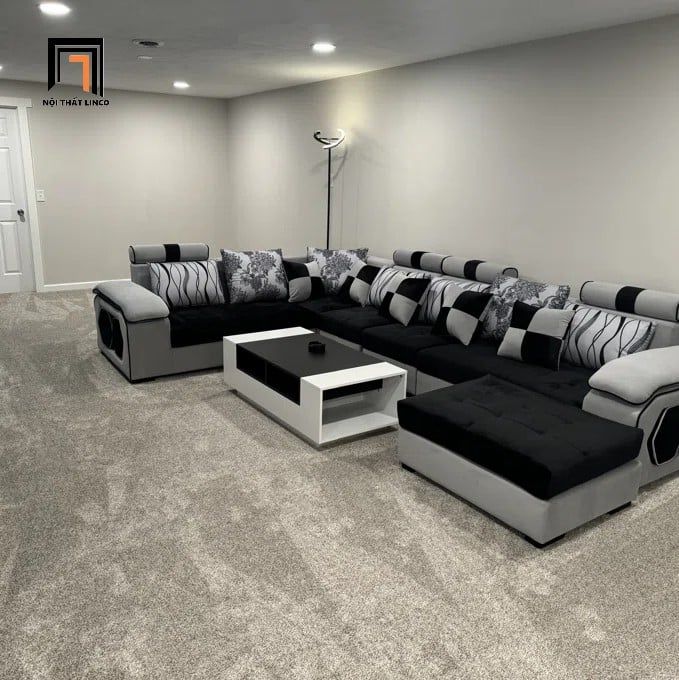  Sofa phòng khách chữ U 3m9 UT1 Arvella thiết kế đẹp 