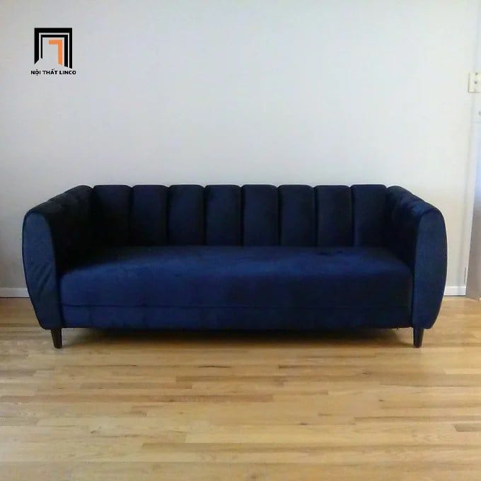  Ghế sofa băng vải nhung chia múi BT20 Flare dài 2m shop tiệm 