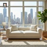 Ghế sofa băng cong vải lông cừu BHQ95 Moreau dài 2m xinh xắn 