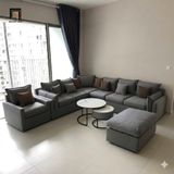  Bộ ghế sofa góc L vải nỉ 2m8 x 2m2 GT300 Millac phòng khách 