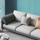  Ghế sofa góc L da chống mực GT281 Lesca 2m4 x 1m6 màu xám 