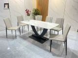  Set bàn ăn 6 ghế căn hộ chung cư 25-BAD6-Umsele cao cấp 