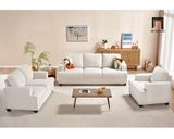  Combo 3 ghế sofa phòng khách KT8 Poll màu xám đen vải nỉ mềm 