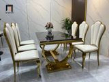  Bộ bàn ghế ăn gia đình 27-BAD6-Zolile đá ceramic cao cấp 