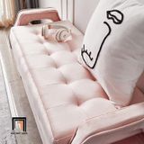  Sofa bench vải nhung SB30 Scarlet 1m4 x 55 màu vàng đồng 