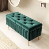  Ghế đôn sofa chữ nhật xinh xắn SB22 Toltek vải nhung nhiều màu 