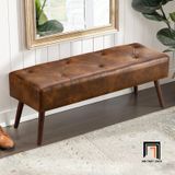  Ghế sofa đôn dài chữ nhật SB1 Sveina dài 1m2 x 40 da nâu đậm 