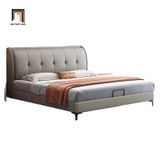  Giường ngủ da giả màu xám 1m6 x 2m GN119 Murry sang trọng 