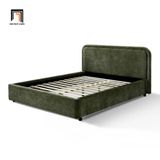  Giường ngủ vải nỉ màu xanh lá GN133 Bixby gia đình sang trọng 