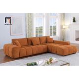  Bộ ghế sofa góc L cao cấp GT252 Marigail 2m5 x 1m7 vải nỉ xanh 