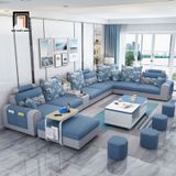  Bộ ghế sofa U giá rẻ UT41 Jiangsu 3m55 phối trắng đen 