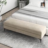  Sofa bench chữ nhật dài 1m4 SB29 Hamitor vải nhung xám 