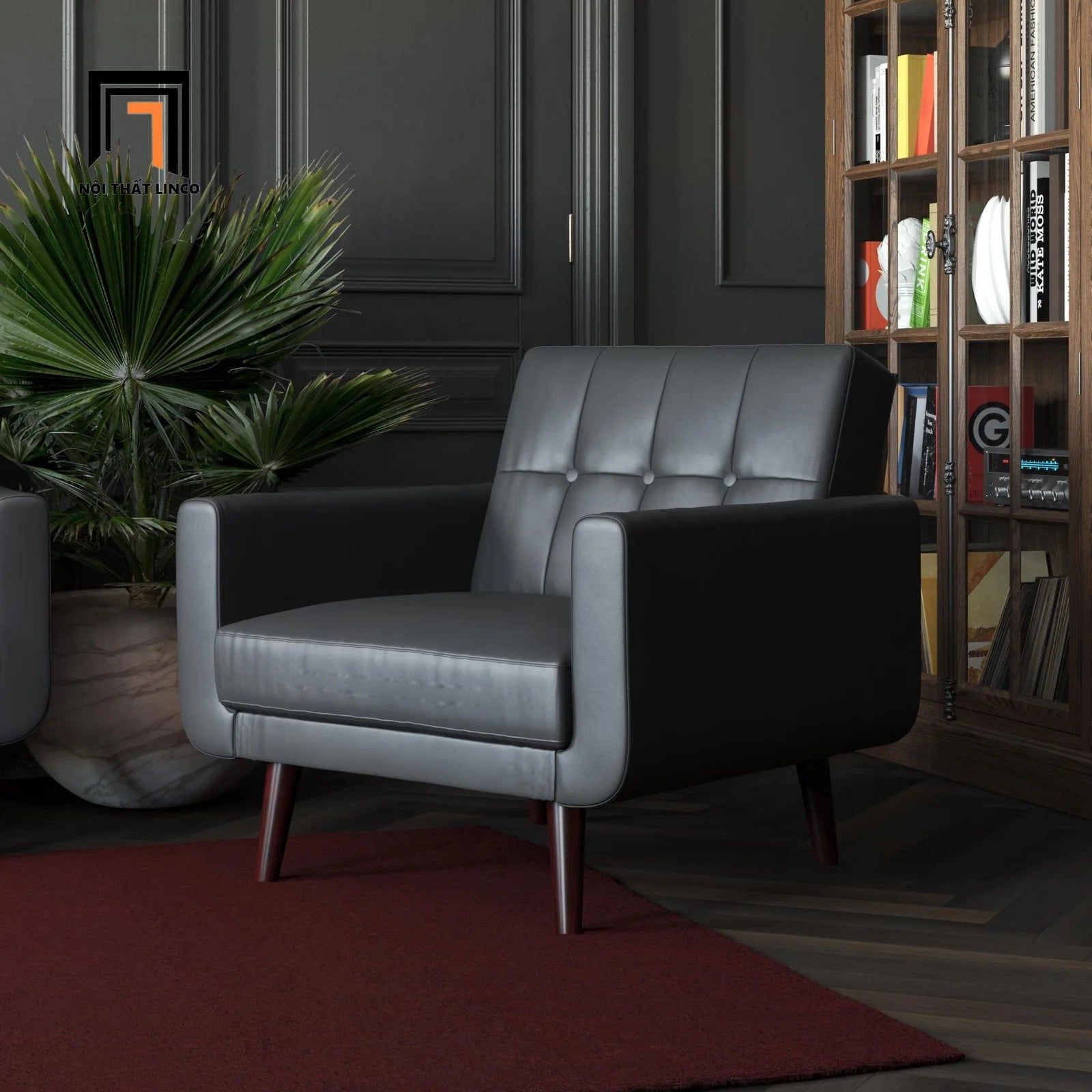  Ghế sofa đơn 1 chỗ ngồi DT5 Gaige giả da cho văn phòng 