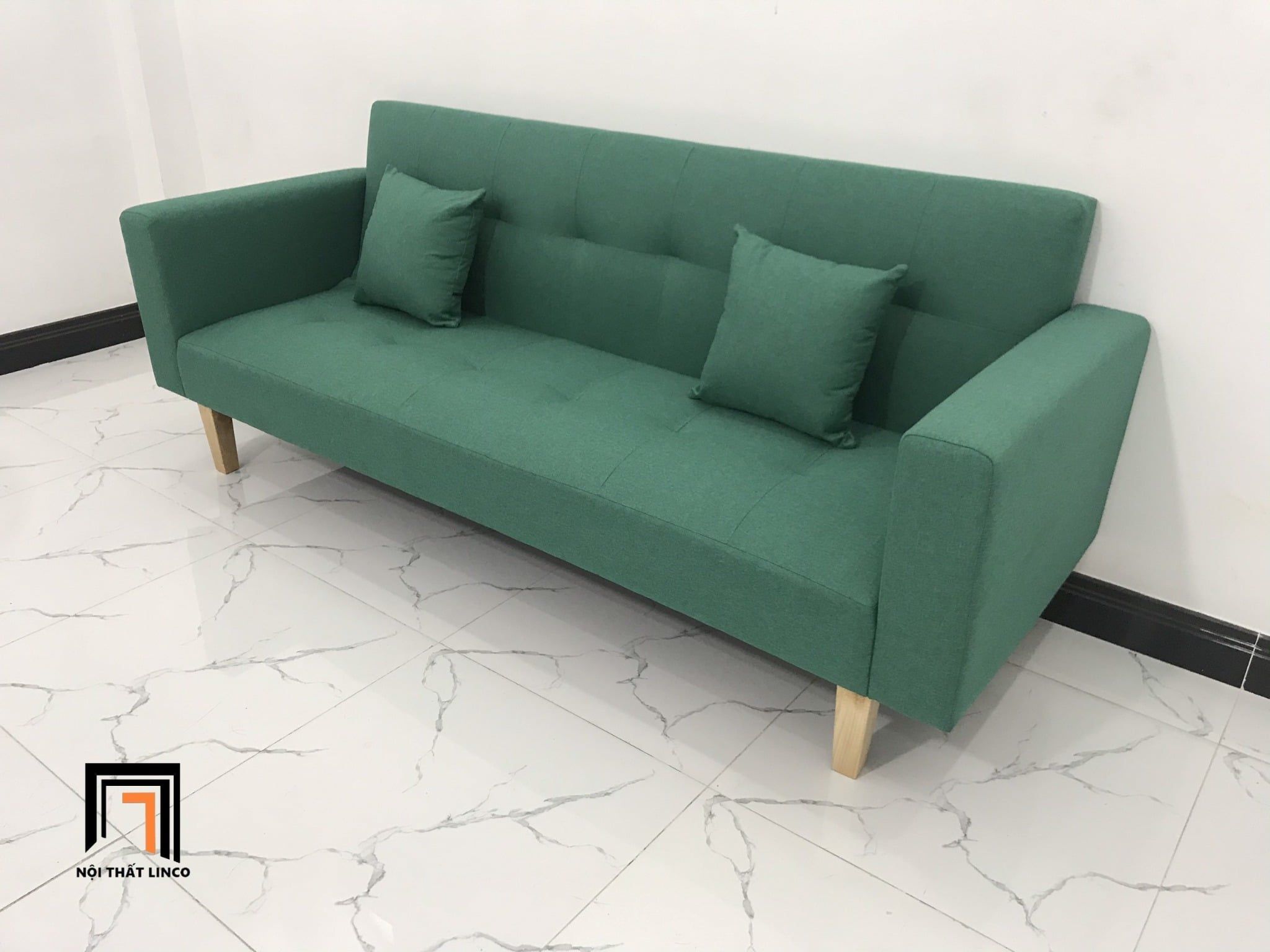  Bộ ghế sofa giường đa năng bật nằm GBL2 xanh ngọc lá cây dài 2m 