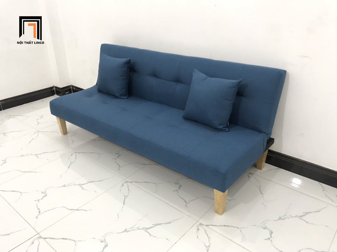  Bộ ghế sofa bed giường GBL1 xanh dương giá rẻ nhỏ gọn dài 1m7 