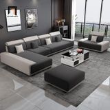  Bộ ghế sofa phòng khách KT14 Ramia vải nỉ 2 màu trắng đen 