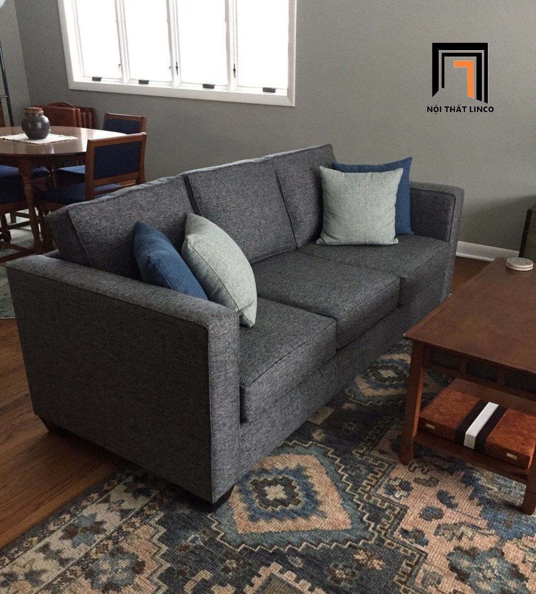  Ghế sofa băng 3 nệm ngồi BT12 Beryl 2m phong cách châu Âu 