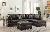  Sofa góc L phong cách châu Âu GT66 Hectus 2m4 x 1m8 xám đen 