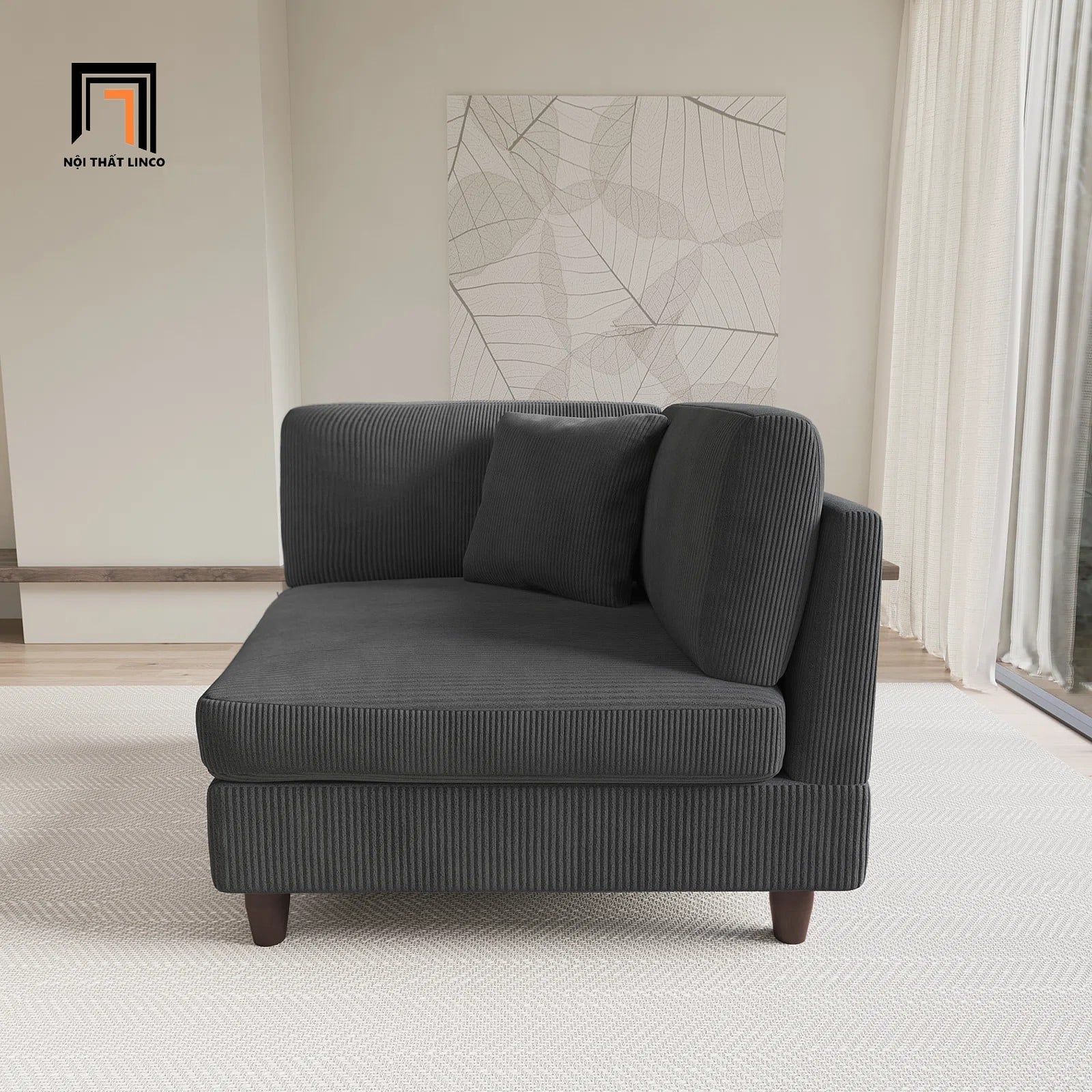  Ghế sofa đơn cho góc phòng DT112 Michelyn vải nỉ xinh xắn 