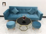  Bộ ghế sofa giường giá rẻ GBL2 2m màu xanh dương cho chung cư 
