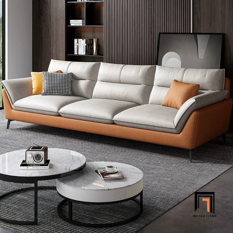  Ghế sofa văng da Pu cao cấp BHQ3 Kaoma 2m2 phối màu đẹp 