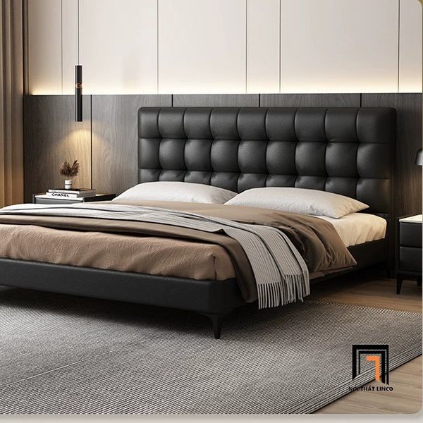 giường bọc da pvc