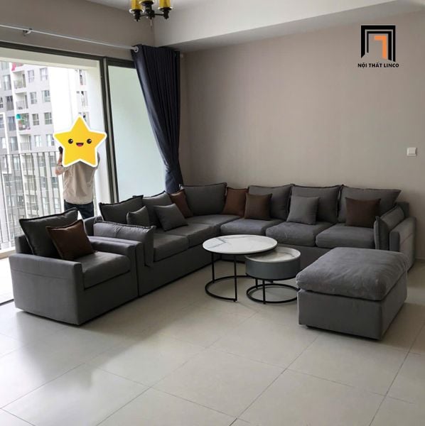 sofa chữ U dài sang trọng đẳng cấp