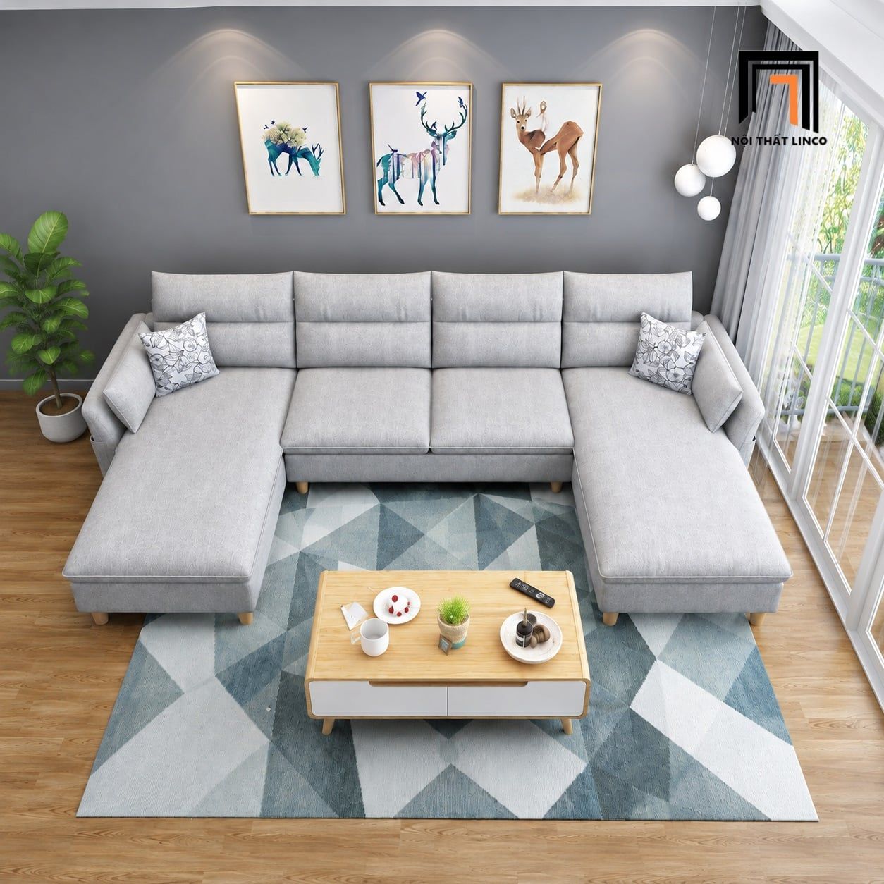  Sofa U đẹp UT66 Slope 2m9 x 1m6 giá tiết kiệm 
