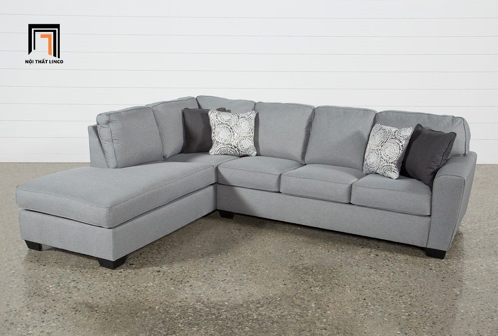  Bộ ghế sofa góc L GT42 Mcdade 2m7 x 1m9 phong cách Âu Mỹ 