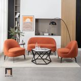  Ghế sofa đơn màu carot vải lông cừu DT111 cho sảnh chờ nhỏ 