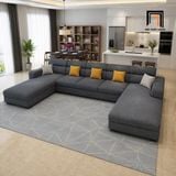  Bộ ghế sofa chữ U UT94 Eymet 3m4 xám đậm đẹp 