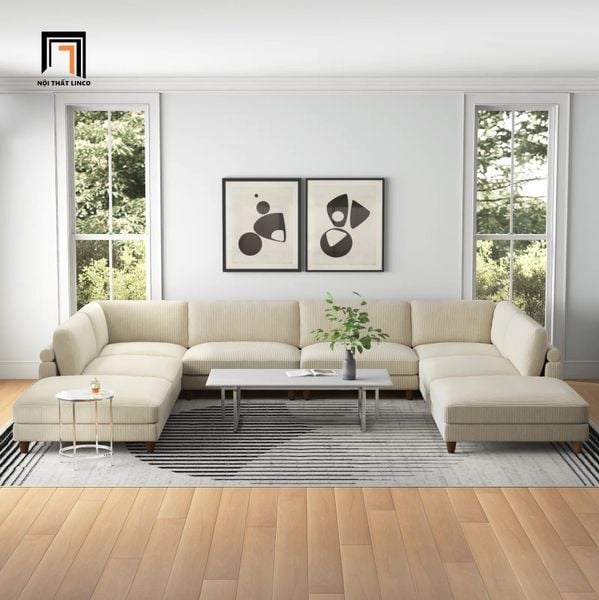 sofa cao cấp chữ U dài 3m4 rông rãi