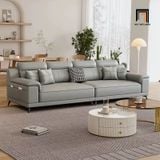  Ghế sofa băng 2m4 hiện đại BHQ62 Pilton da chống trầy xám 