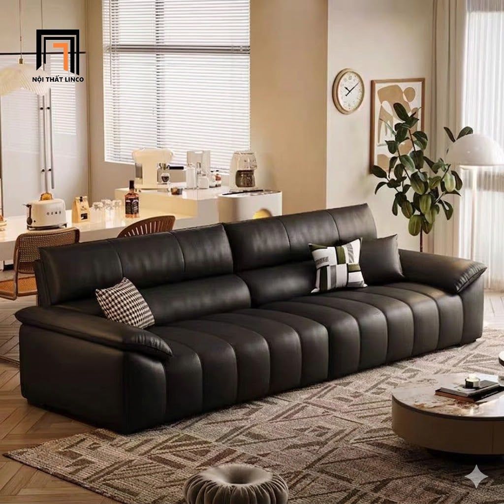  Ghế sofa băng da phòng khách chung cư BHQ70 Locust dài 2m3 