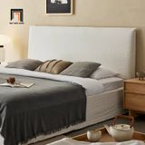  Giường ngủ giá rẻ GN87 Blackarg màu xám trắng vải nỉ bố 