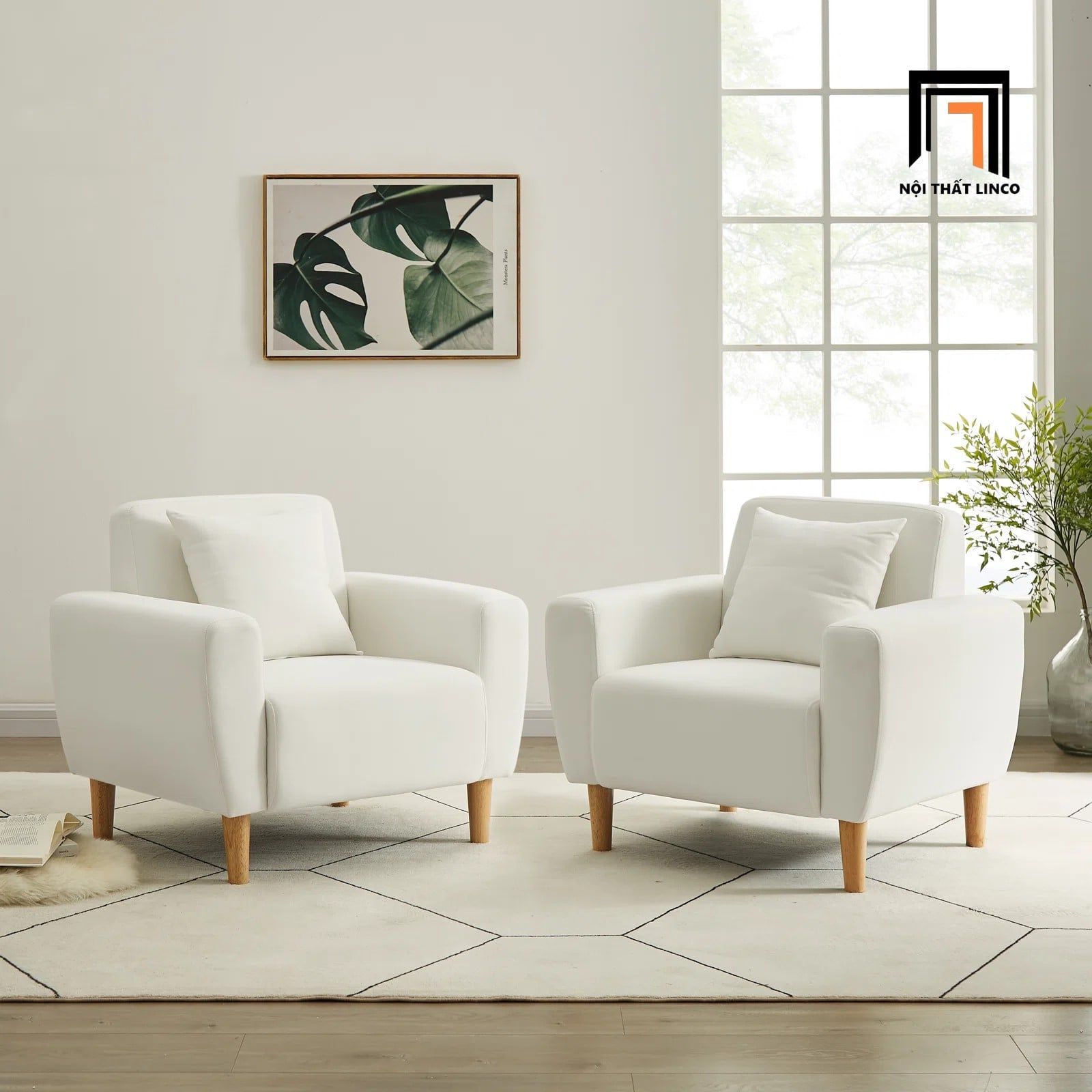  Ghế sofa đơn màu đỏ đô DT2 Zaro cho phòng ngủ nhỏ xinh 