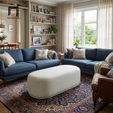  Ghế đôn sofa oval giá rẻ SB39 Grigan dài 1m4 phòng khách 