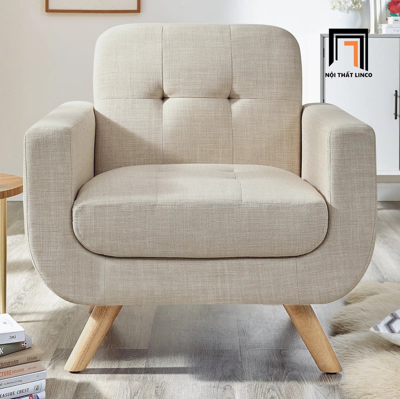  Ghế sofa 1 chỗ ngồi DT15 Juliana cho phòng khách ngồi đọc sách 