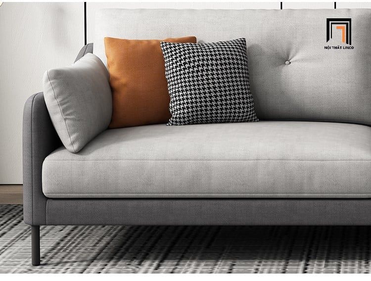  Bộ ghế sofa chữ L sang trọng GT39 Norman chân inox 2m8 x 1m6 