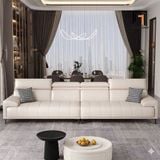  Ghế sofa băng gật gù BHQ81 Laurel 2m6 da giả màu xám trắng 