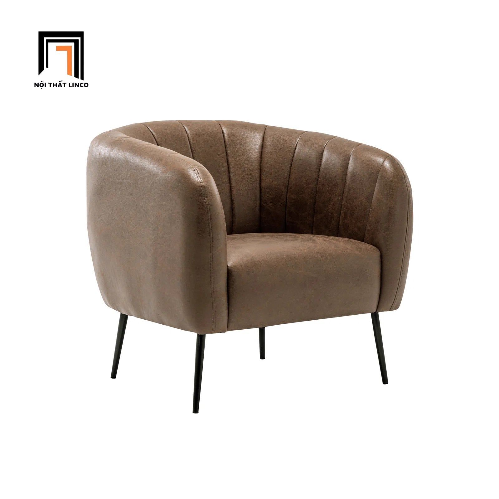  Ghế sofa đơn sảnh chờ DT10 Indianola màu da bò giá rẻ 