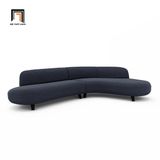  Bộ ghế sofa góc GT59 Hoek 2m8 x 1m8 màu xanh đen cho sảnh chờ 