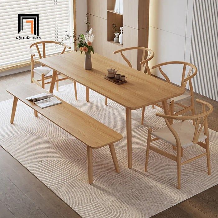 Bộ bàn ăn gia đình 51-BAG4-Comon gỗ tự nhiên xinh xắn 